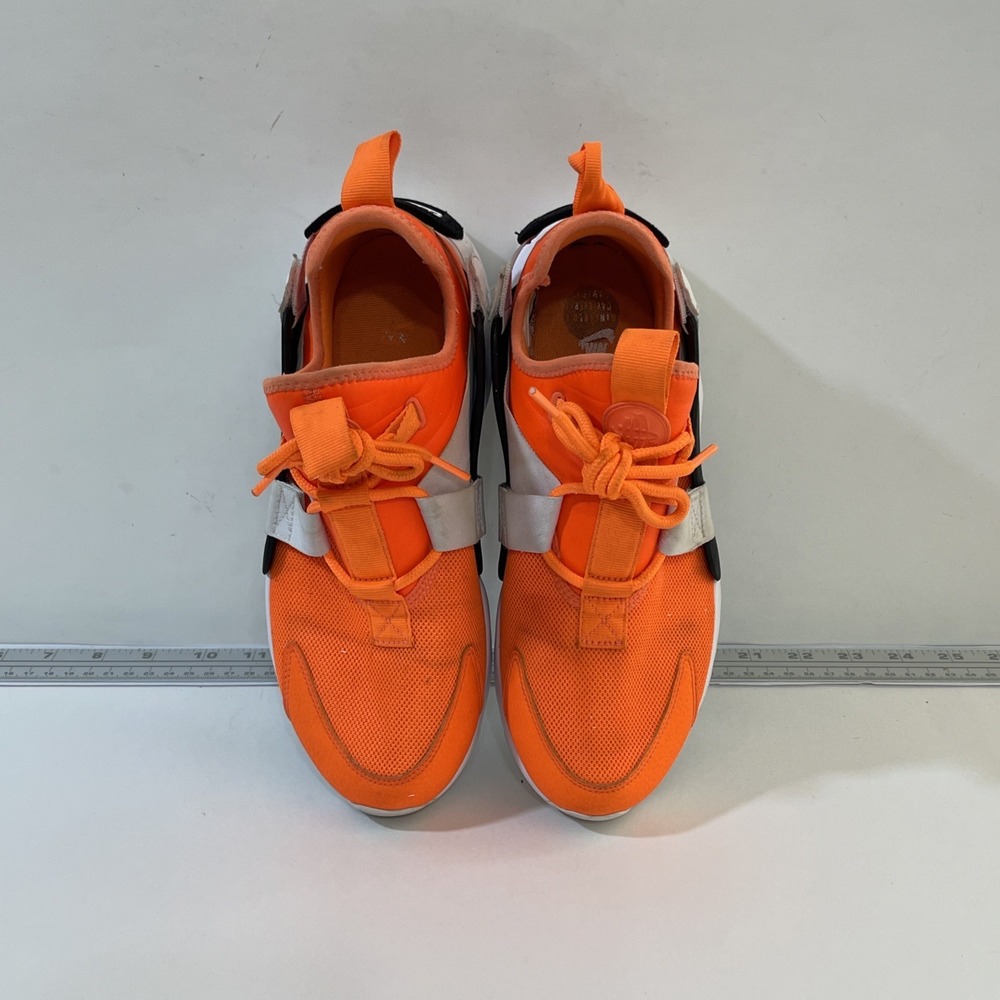 Women Nike Air Huarache City Just Do It Orange/White Shoes Sneakers Sz 8